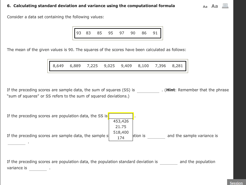 solved-6-calculating-standard-deviation-and-variance-using-chegg