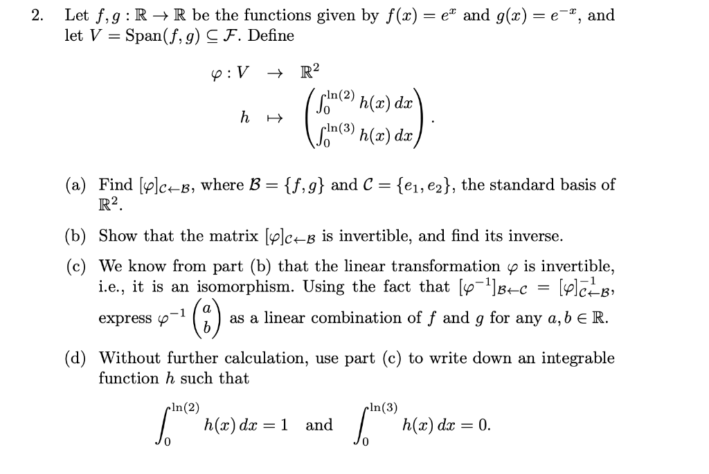 Solved 2 Let F G R R Be The Functions Given By F X Chegg Com