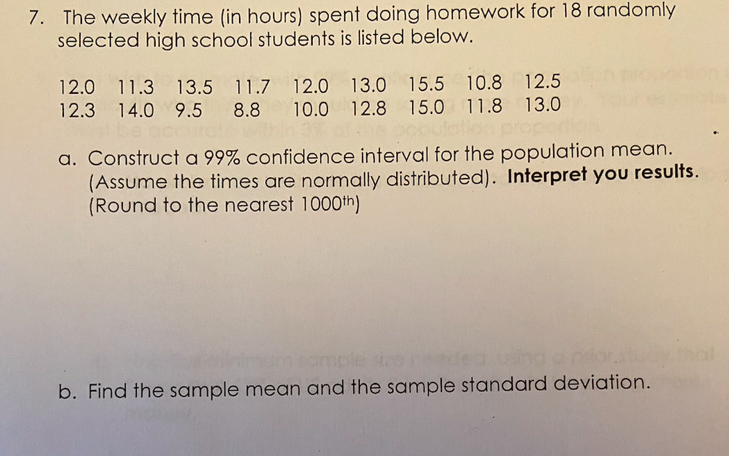 hours spent on homework