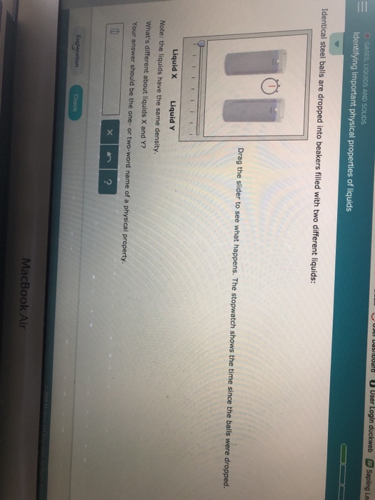 GASES, LIQUIDS AND SOLIDS Identifying important
