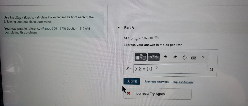 Solved Use The Ksp Values To Calculate The Molar Solubility Chegg Solved Use The Ksp Values To Calculate The Molar Solubility Chegg
