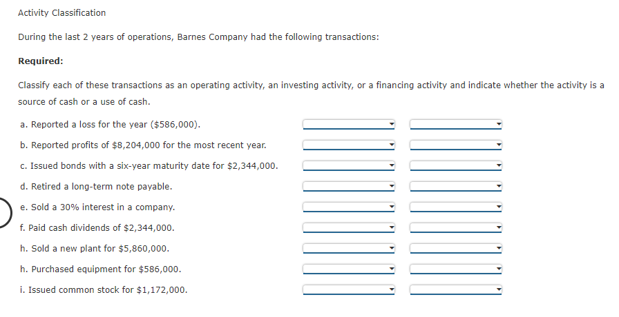 Solved Activity Classification During the last 2 years of | Chegg.com