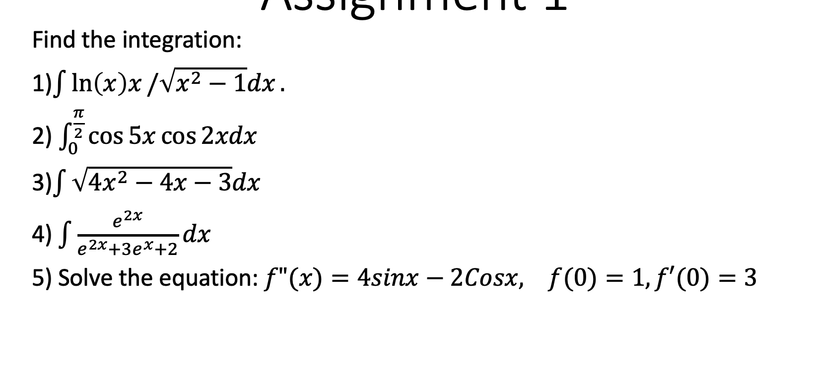 integration of ln x 2 1