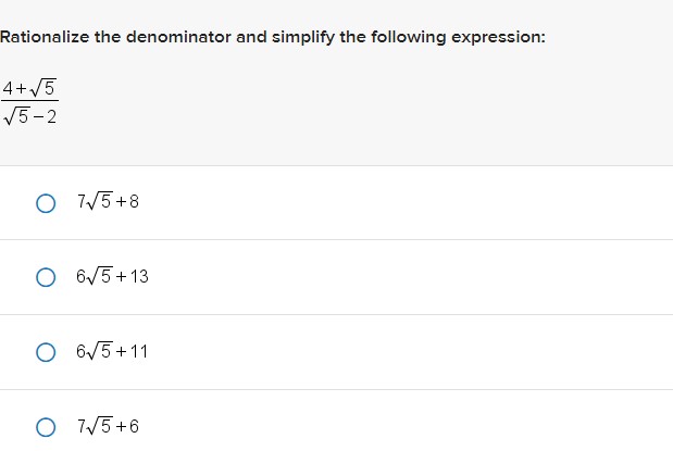 Solved Rationalize The Denominator And Simplify The | Chegg.com