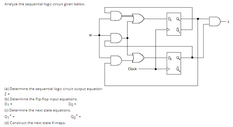 Solved Analyze the sequential logic circuit given below. D, | Chegg.com