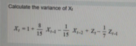 Solved Calculate the variance of | Chegg.com