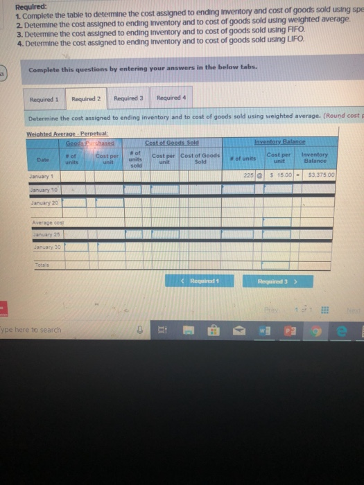 Solved Required Information Use the following information | Chegg.com