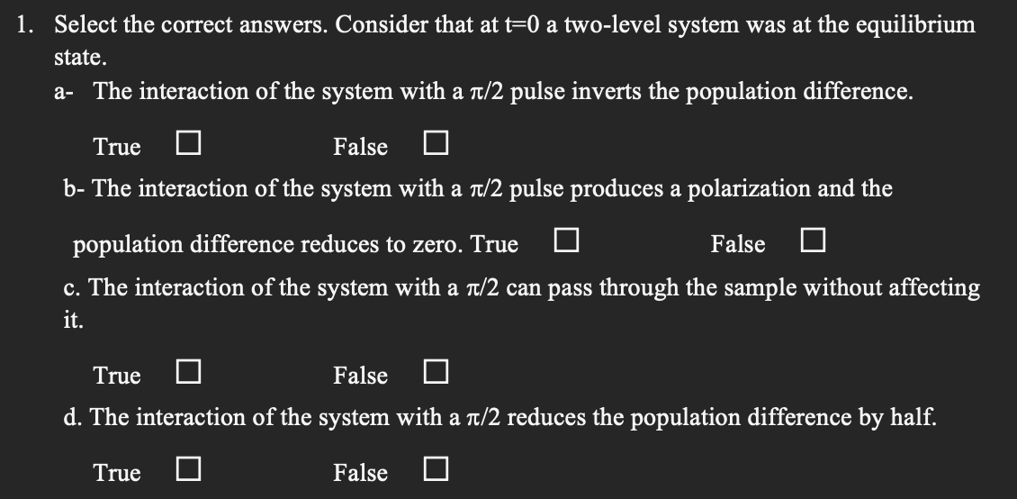 Solved Select the correct answers. Consider that at t=0 a | Chegg.com