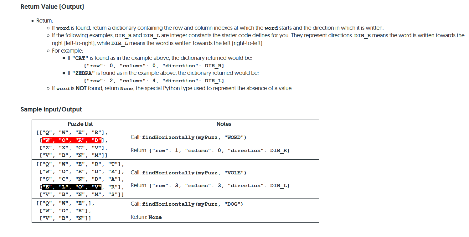 In Problem 2 You Will Write A Function Findhoriz Chegg Com