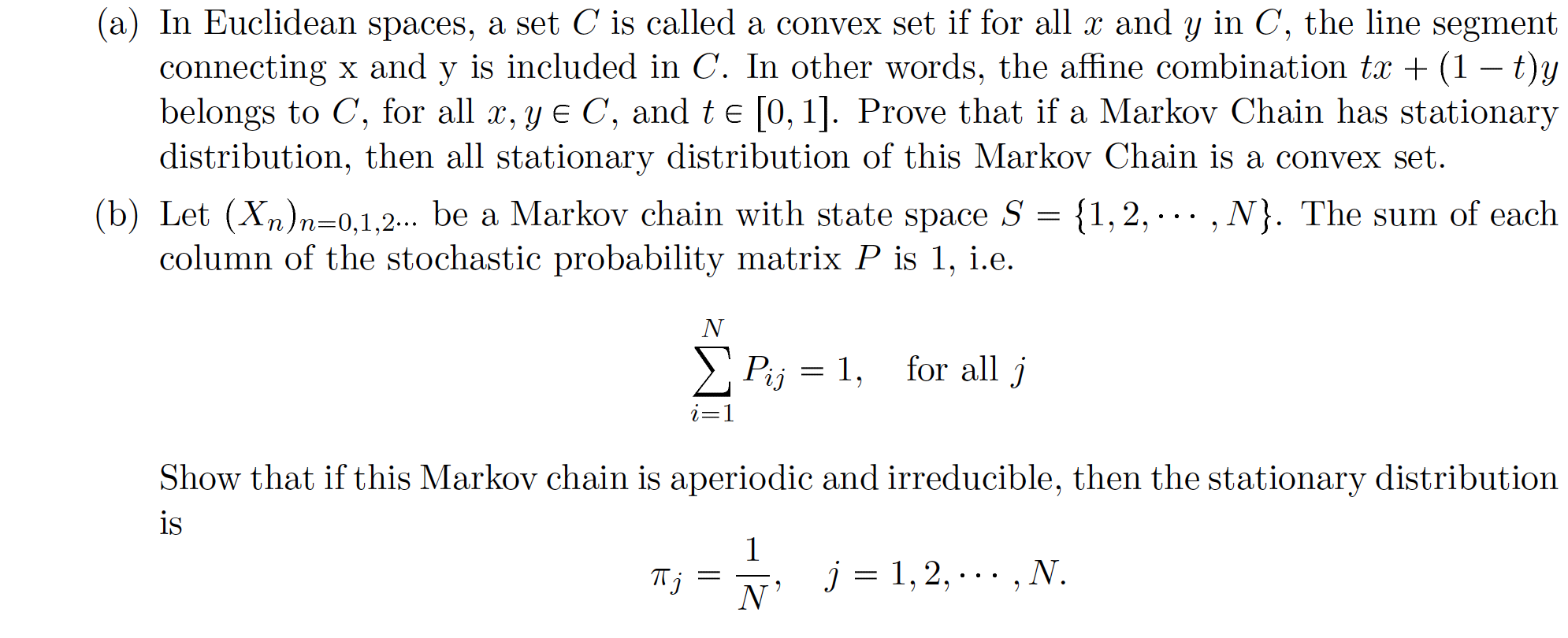 (a) In Euclidean spaces, a set C is called a convex | Chegg.com