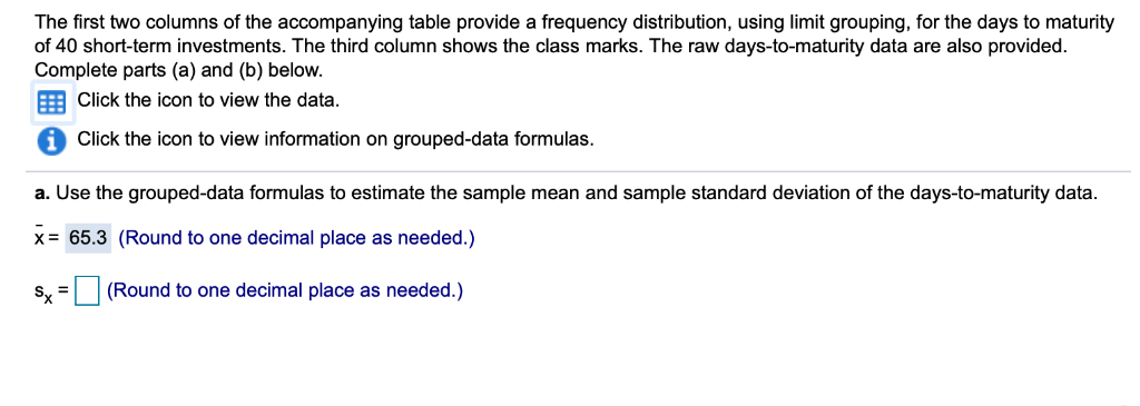 Solved The first two columns of the accompanying table | Chegg.com