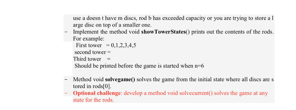 Q3 Towers Of Hanoi 35 Marks You Are Required To Chegg Com