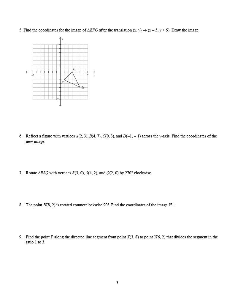 Solved Geometry 1. The rule for this transformation of A.ABC