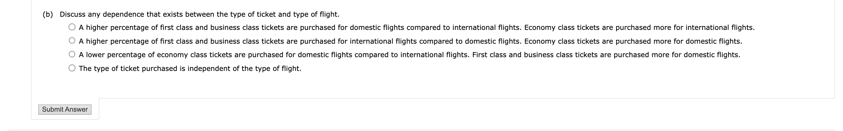 Solved for domestic or intemational travel. Sample data | Chegg.com