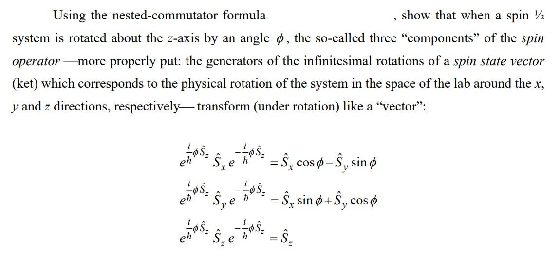 Solved Using The Nested-commutator Formula , Show That When | Chegg.com