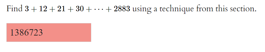Solved Find 3+12+21+30+⋯+2883 using a technique from this | Chegg.com