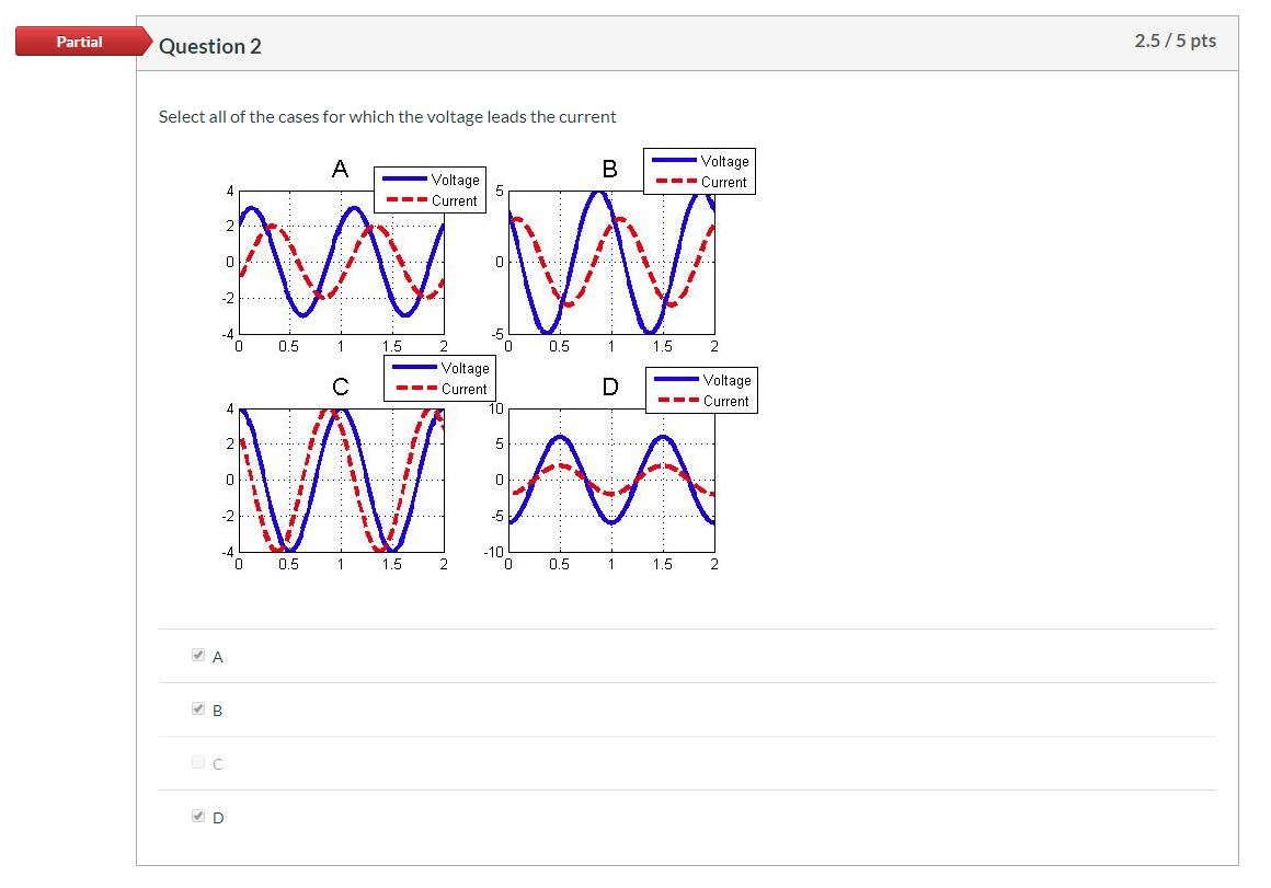 Solved Partial Question 2 2.5/5 pts Select all of the cases | Chegg.com