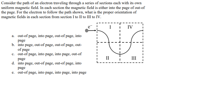 Solved Consider the path of an electron traveling through a | Chegg.com