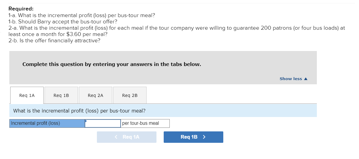 Solved SpecialOrder Pricing Barry's BarBQue is a popular