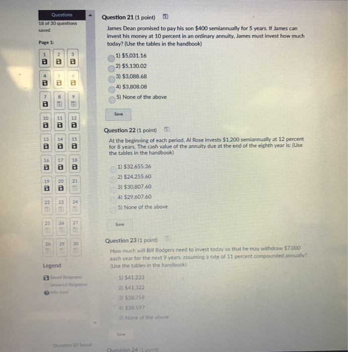 Solved Question 21 (1 point) 18 of 30 questions saved James | Chegg.com