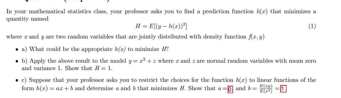 Solved In your mathematical statistics class, your professor | Chegg.com