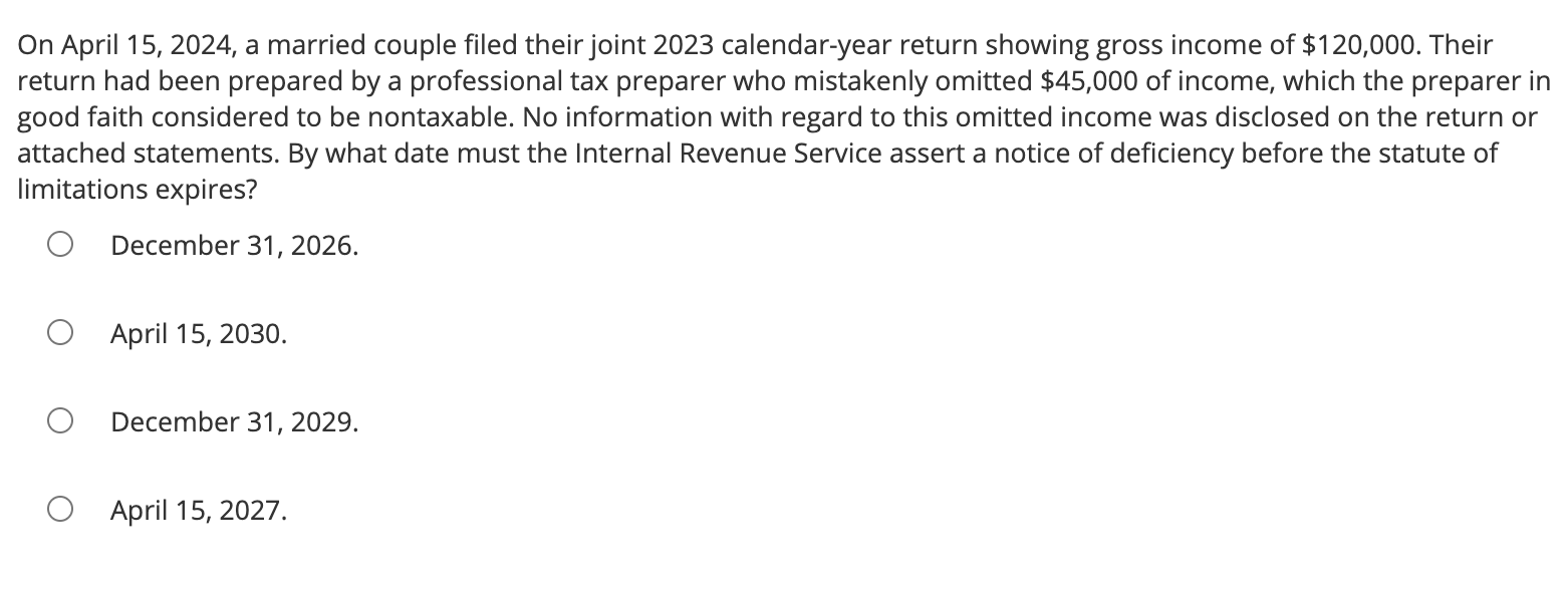 Solved On April 15 2024 A Married Couple Filed Their Joint Chegg Com   PhpgtL8zN