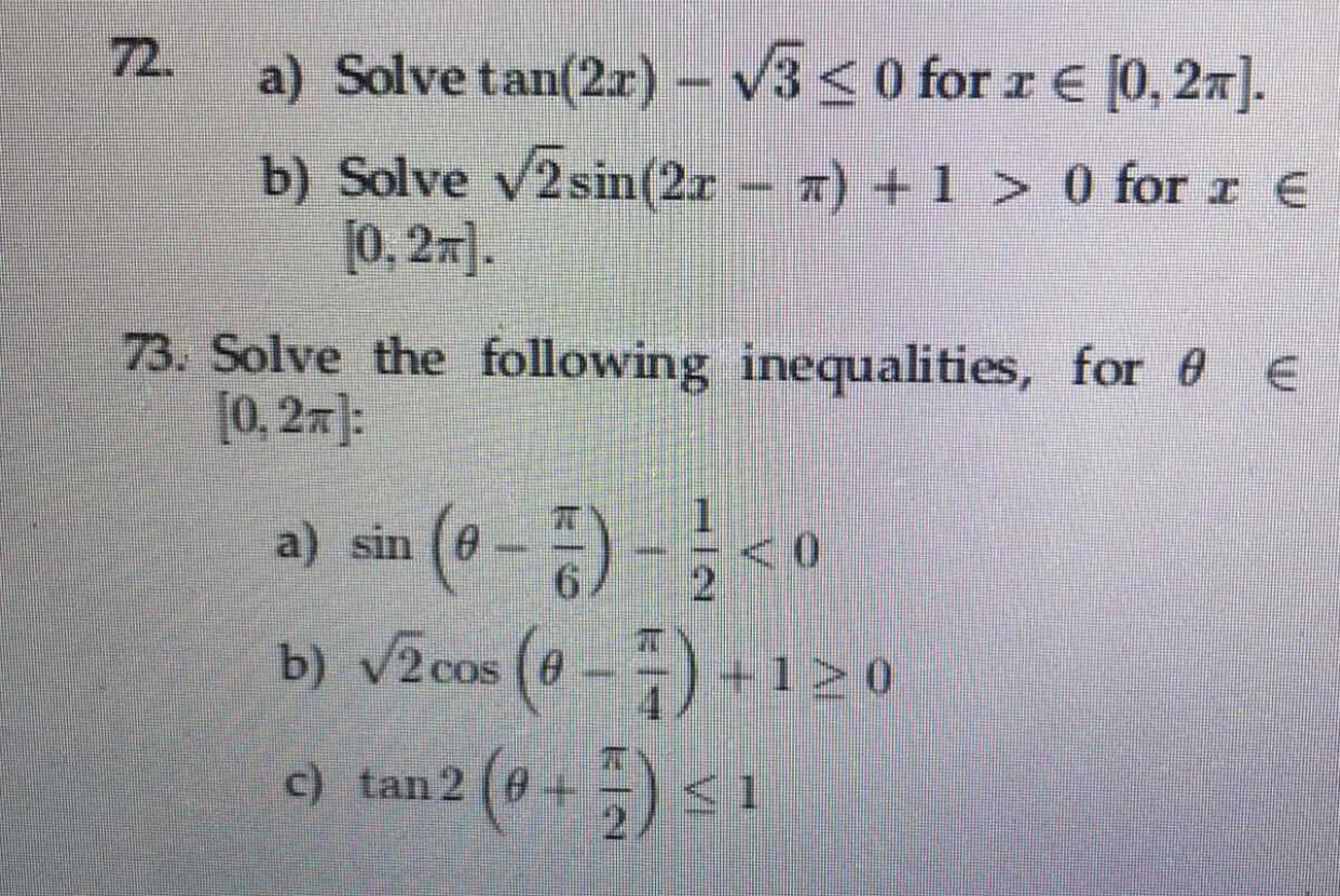 tan 2 x 3 tan x 2 0