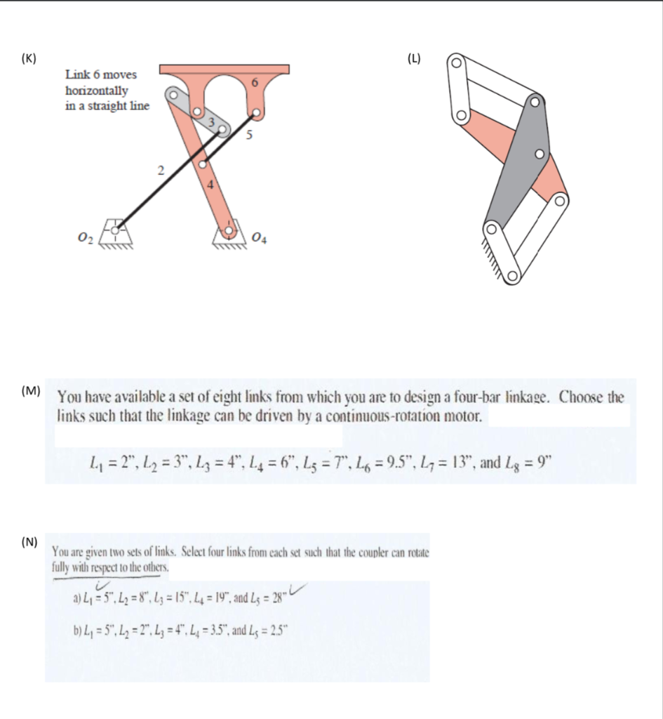 Solved Calculate the mobility of linkages and identify