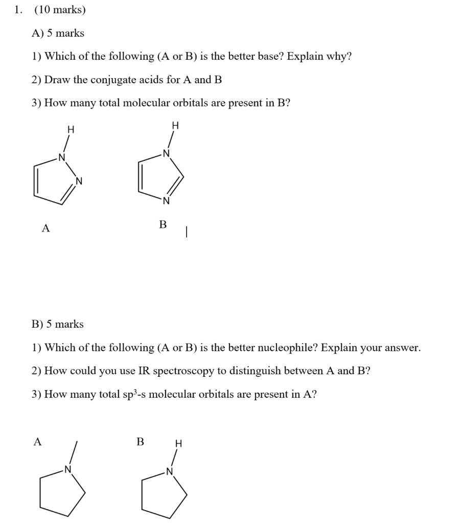 Solved 1 10 Marks A 5 Marks 1 Which Of The Following A