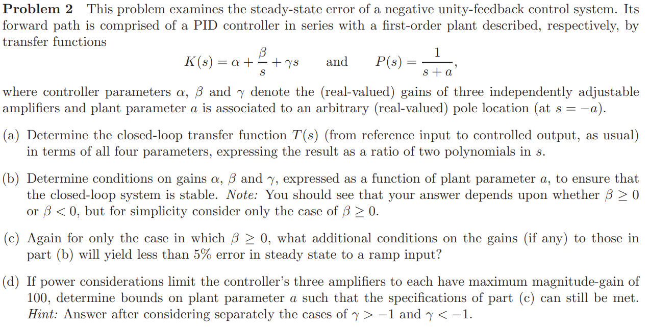 Solved B 1 =α S Problem 2 This Problem Examines The | Chegg.com