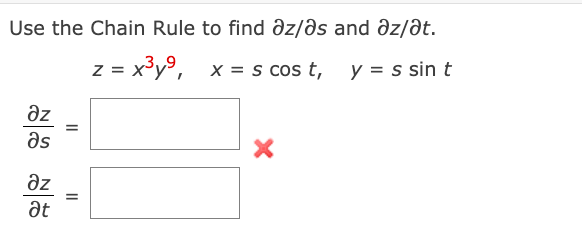 Solved Use The Chain Rule To Find ∂z ∂s And ∂z ∂t