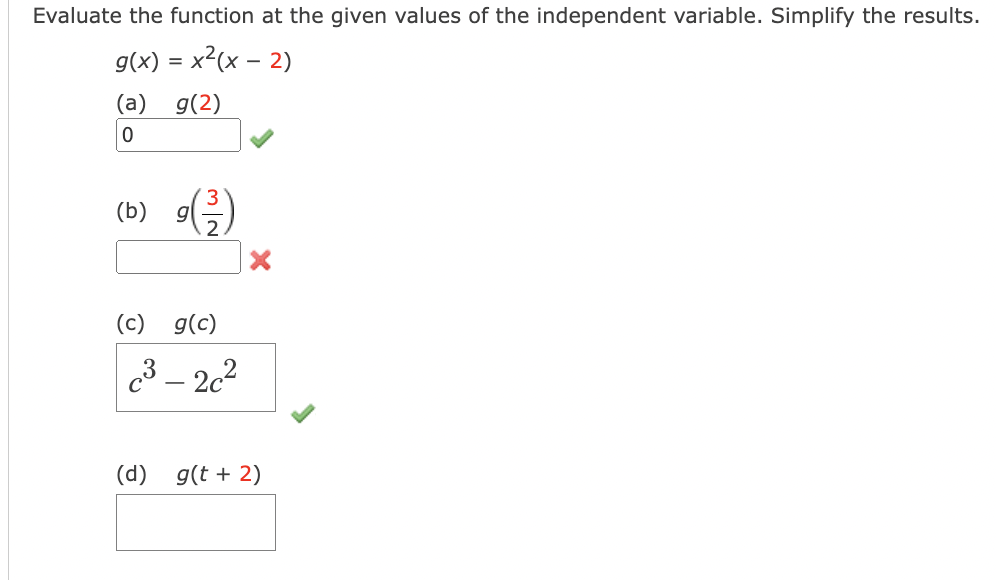 Solved Evaluate The Function At The Given Value Of The