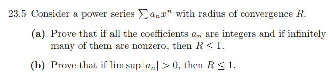 Solved Question on Real Analysis exercise. Please do not use | Chegg.com