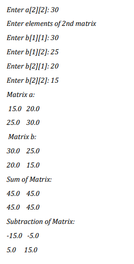 Solved Write a C program that generate two 2 × 2 -element | Chegg.com
