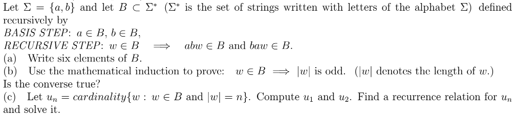 Solved Let Σ = {a,b} And Let B C £* (* Is The Set Of Strings | Chegg.com