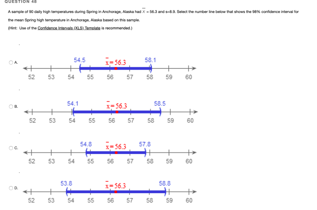 Solved: QUESTION 48 A Sample Of 90 Daily High Temperatures Solved: QUESTION 48 A Sample Of 90 Daily High Temperatures