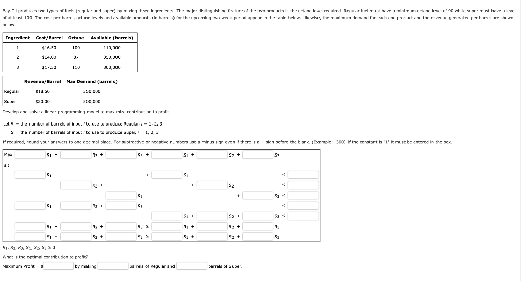 below. Develop and solve a linear programming model | Chegg.com