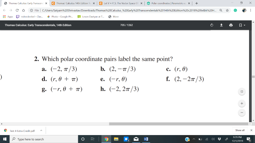 Solved Thomas Calculus Early Transcend C Lel V P 5 The Chegg Com