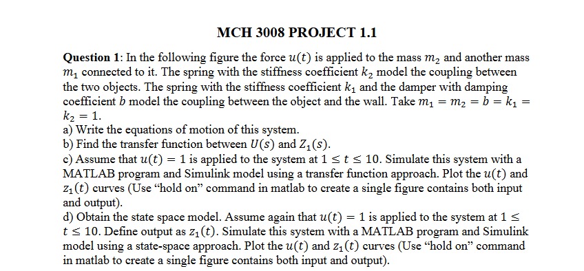 MCH 3008 ﻿PROJECT 1.1Question 1: In ﻿the following | Chegg.com