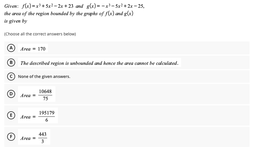 Solved Given F X X 3 5x 2−2x 23 And G X − X 3−5x