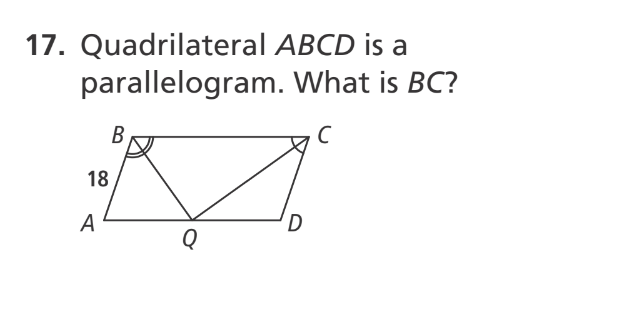 Solved Quadrilateral ABCD is aparallelogram. What is BC ? ﻿I | Chegg.com