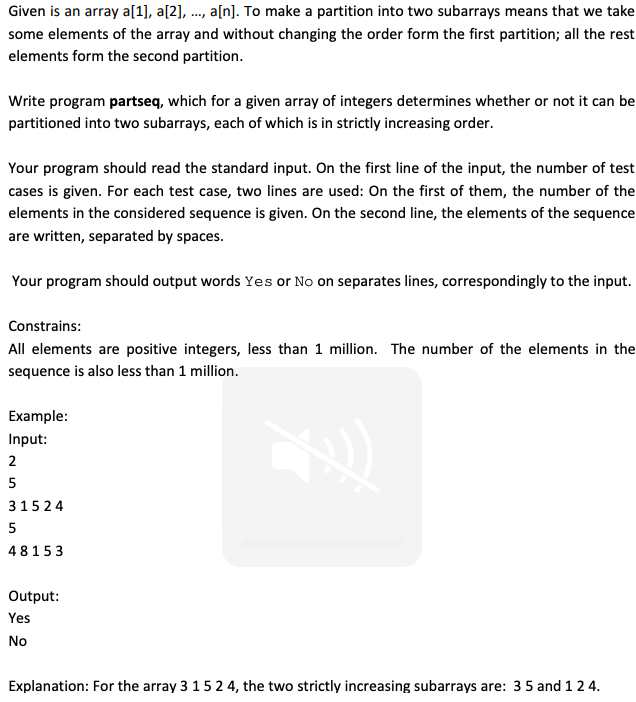 Solved Given is an array a[1], a[2], ..., a[n]. To make a | Chegg.com