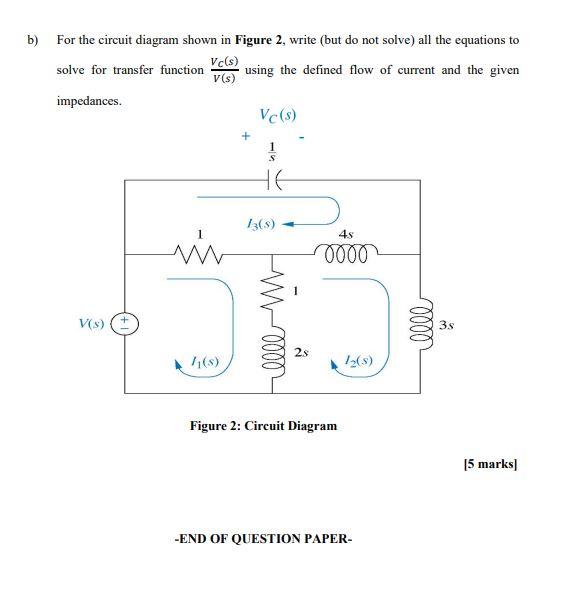 Solved B) For The Circuit Diagram Shown In Figure 2, Write | Chegg.com