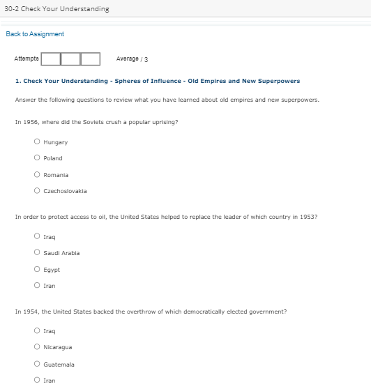 Solved 30-2 Check Your Understanding Back to Assignment | Chegg.com