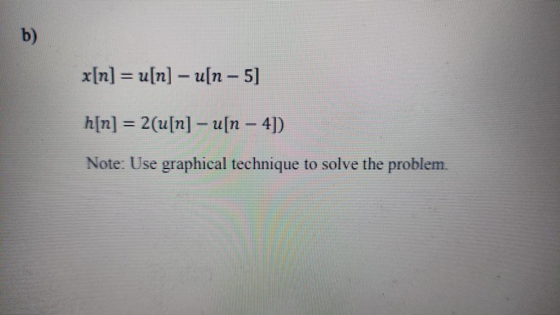 Solved Plot system response using the convolution method for | Chegg.com