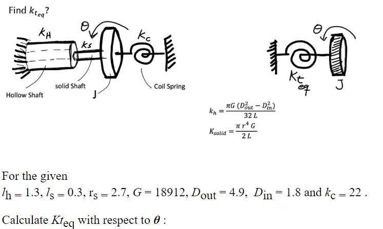 Solved Find kteq? kh=32LπG(Dout 2−Din 2)Ksolid =2Lπr4G For | Chegg.com
