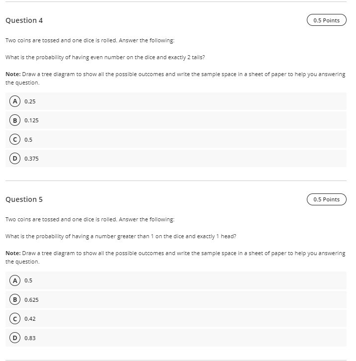 Solved Question 2 0.5 Points The following table categorizes | Chegg.com