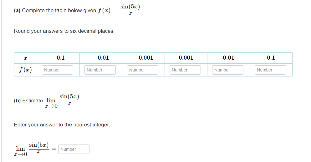 Solved (a) Complete the table below given f(x)=xsin(5x). | Chegg.com