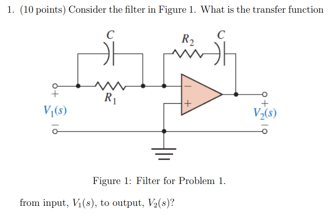 Solved 1. (10 points) Consider the filter in Figure 1 . What | Chegg.com