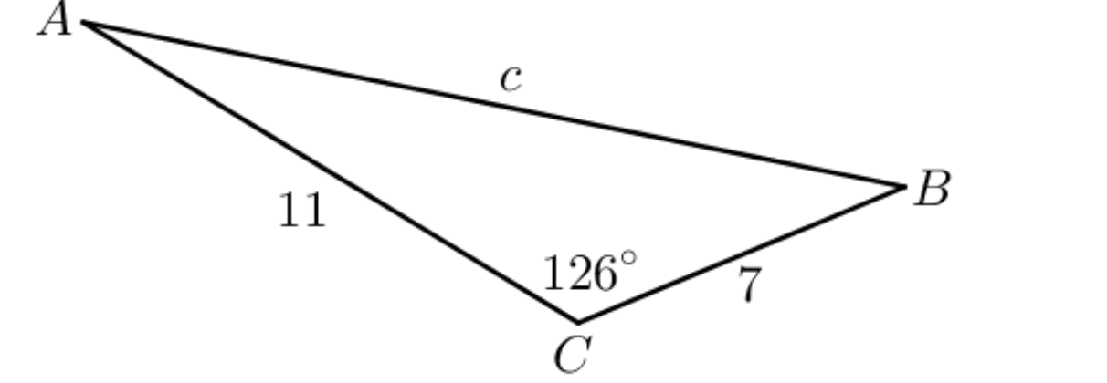 Solved Find the missing side length and angles of ABC given